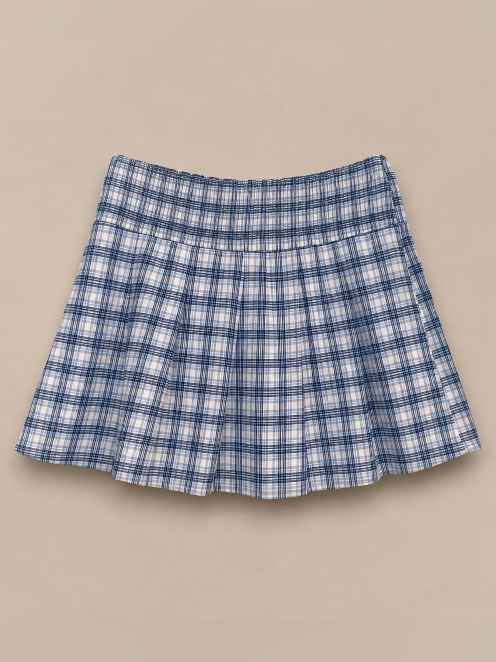 Hollister High Rise Blue Plaid Pleated Mini Skirt Size Small Preppy Y2K Tennis